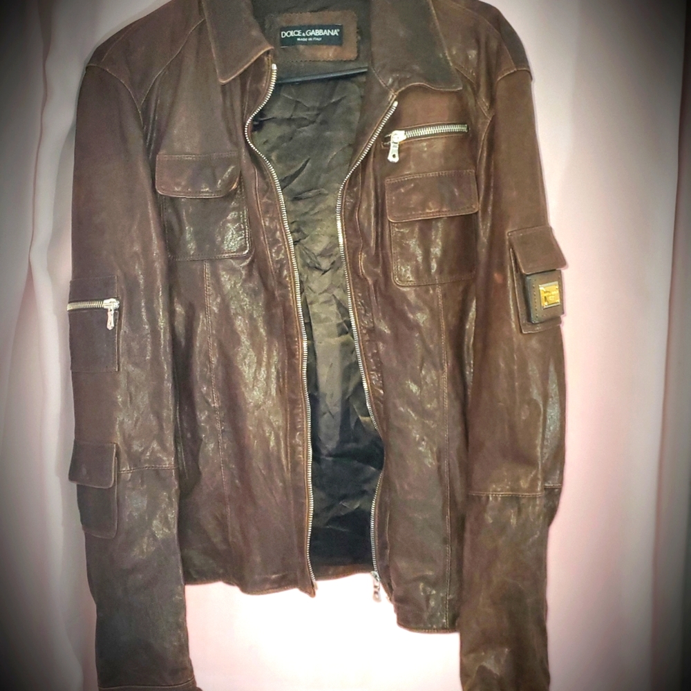 COPY - Dolce and Gabbana leather coat